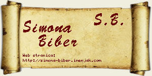 Simona Biber vizit kartica